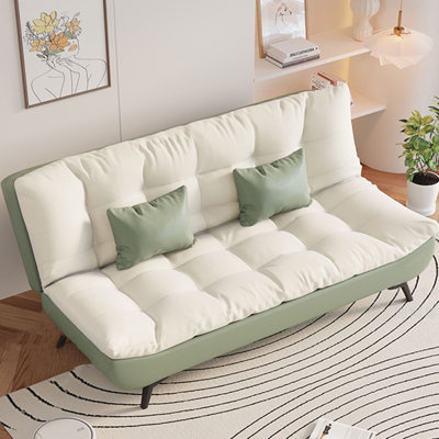 Canapé modulaire en cuir blanc avec pattes de chat blanc