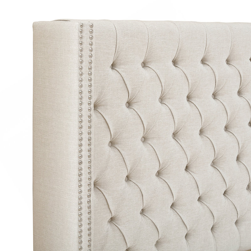 Tête de lit tapissier crème grand