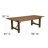 Aylar Rustic Folding Farm Table Set with Cross Back Chairs and Cushions-15992614-88540776