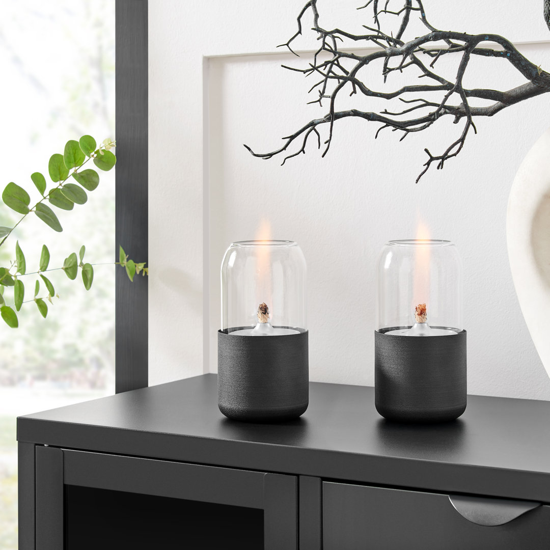 Ambrose Oil Lamp Style Rope Wick Clean-Burning Tabletop Portable Fire Pit Set Of 2 Danya B