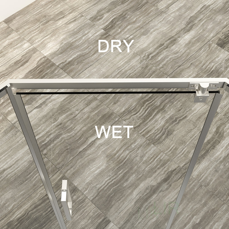 Semi-Frameless Neo-Angle Hinged Shower Enclosure, 34-1/8 X 72 In, 5/16 In. Tempered Glass, Elegant And Functional, Shower Door