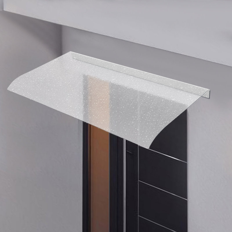 Auvent de fenêtre incliné en transparent, Givré, H 0,14 po x l 39,4 po x P 19,7 po