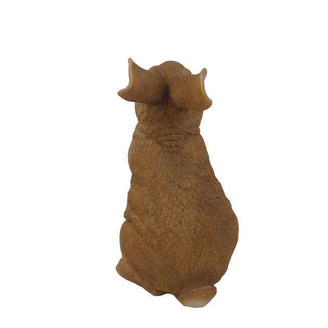 Adorable Brown and White Polyresin Standing Rabbit Statue