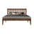 Japer Queen Size Bed Frame with Headboard & Footboard, Solid Wood Platform Bed, 12 Solid Slatted Support with Metal Legs, Non-Slip & Noise-Free, Walnut Finish-1091100035-1091100034