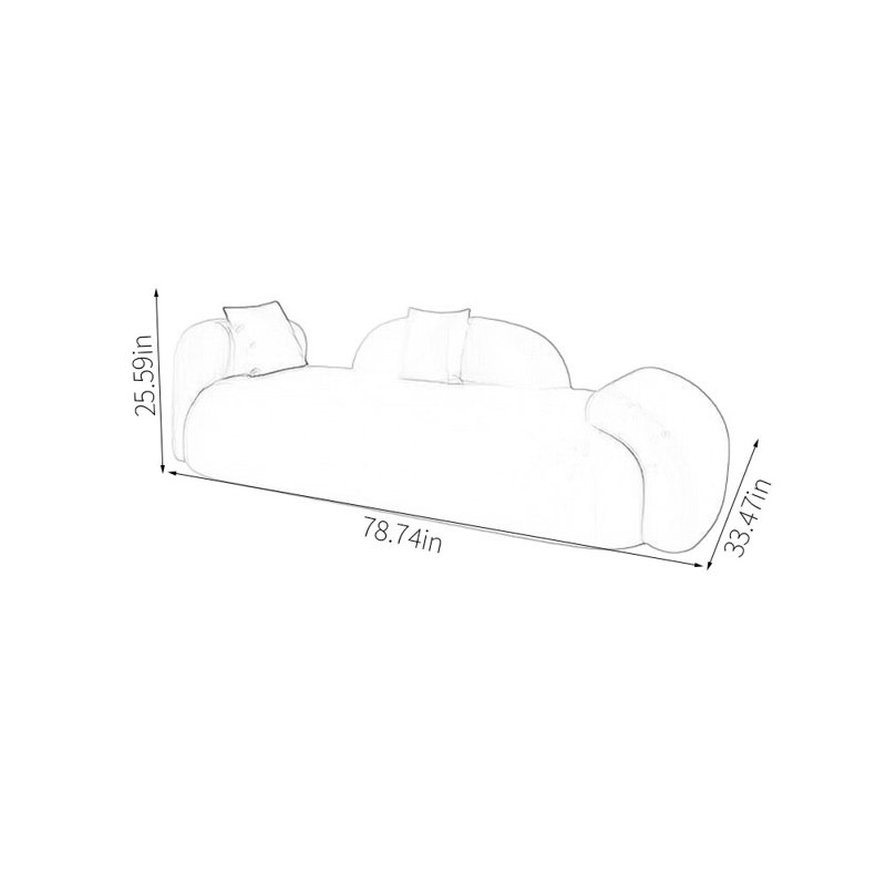 Billingsley, H 25,59 po x l 78,74 po x P 33,47 po