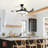 Hamite 43" Crystal Ceiling Fan with LED Lights & Bluetooth Speaker | Retractable Blades, Remote Control, RGB Color Changing Fan Light for Bedroom, Living Room & Office