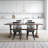 17.5"W Solid Rubberwood Windsor Dining Chairs, Modern Farmhouse Side Chair Set of 4, Black-729460360-729460357