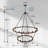 2 Tier Solid Wood Wagon Wheel Chandelier