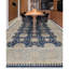 Tapis bleu et bleu clair noué à la main de haute qualité
