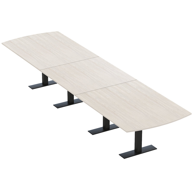 Table de conférence Pavert Arc, Noir mat, Sel Lakeland, H 30 po x l 192 po x P 48 po