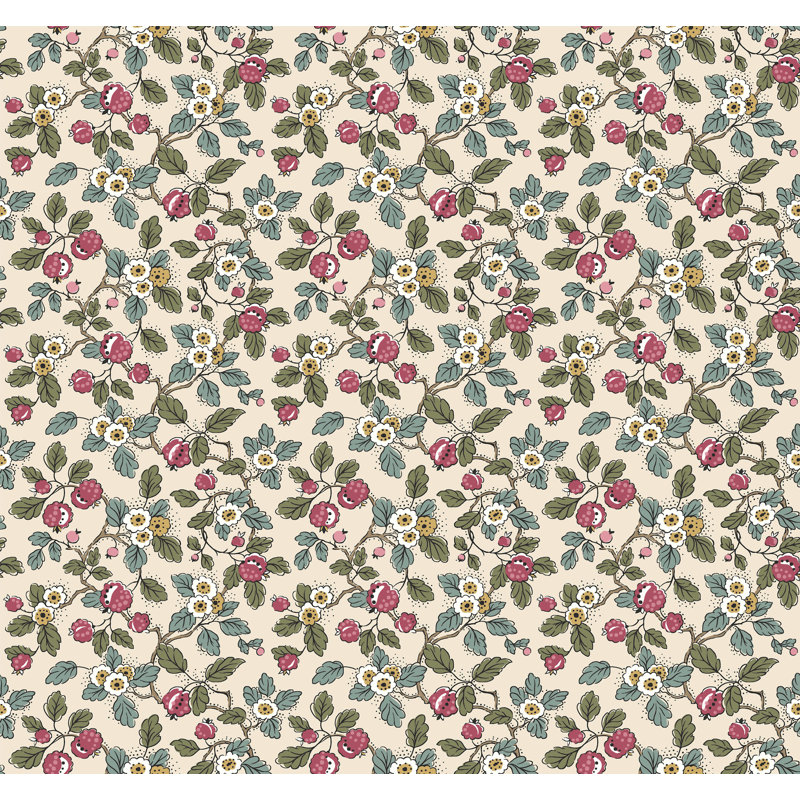 Framboise Merlot Berry Vines Wallpaper, Purple