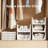 Stackable Plastic Storage Basket 4-Pack for Clothes and Blankets Organization