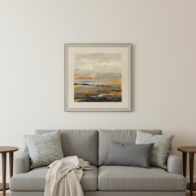 Warm Bay I, impression murale encadrée en argent
