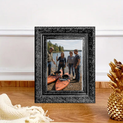 Cadre photo 3 pièces 5 "x 7" noir poli pour tablette de bureau