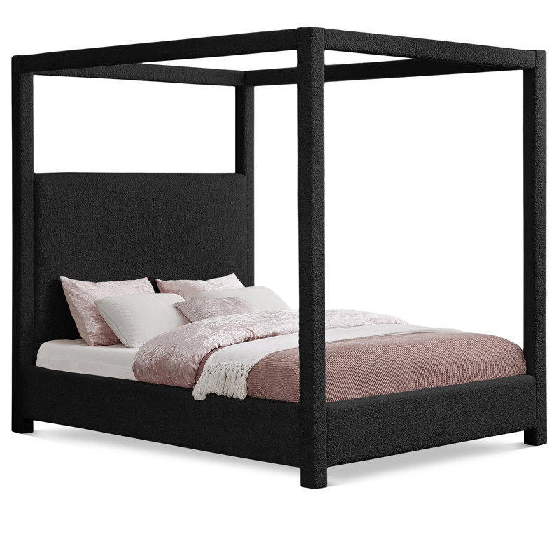 Lit Denn Donnelly, Très grand, Black Boucle Fabric