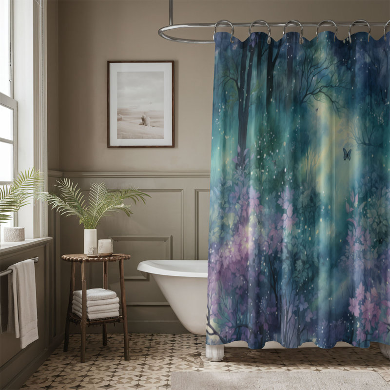 Rideau de douche Woodland View, H 74 po x l 71 po