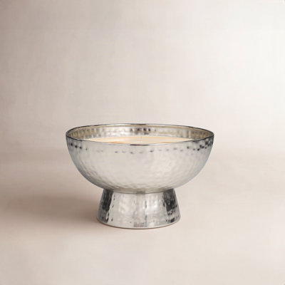 English Garden Scented Wide Hammered Scented Wax Melt with Metal Holder