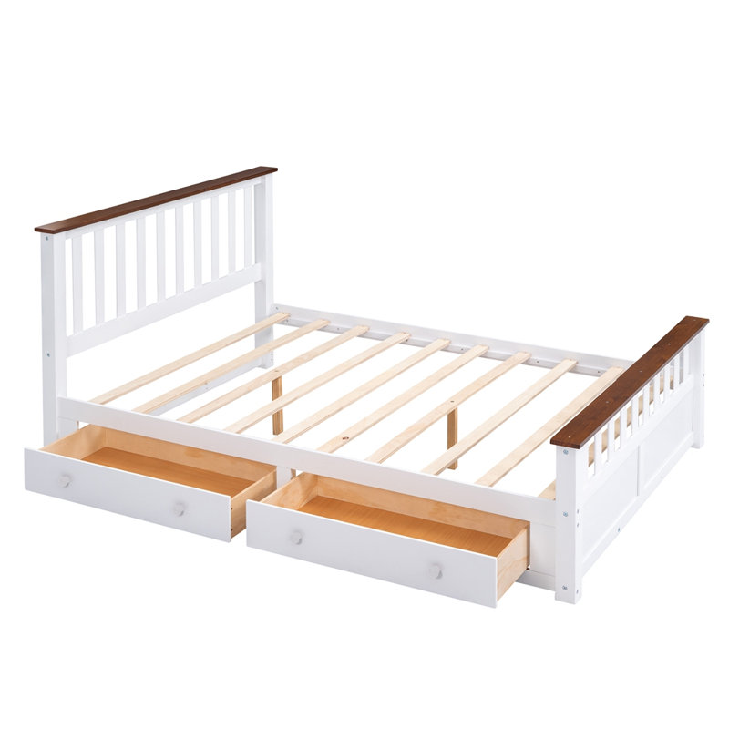 Lit plateforme avec rangement bas Kaolan, Grand