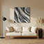 Art mural en métal gris diagonal-752031755