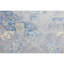 Tapis unique gris / bleu / jaune 8 pi x 9 pi 10 po