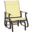 Fauteuil oscillant d'extérieur, fauteuil de patio avec structure en acier, beige-1691751640