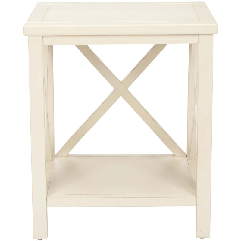 Mertz Solid Wood End Table, Barley