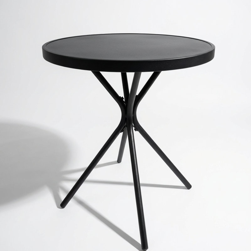 Modern Tempered Glass Side Table with Iron Frame