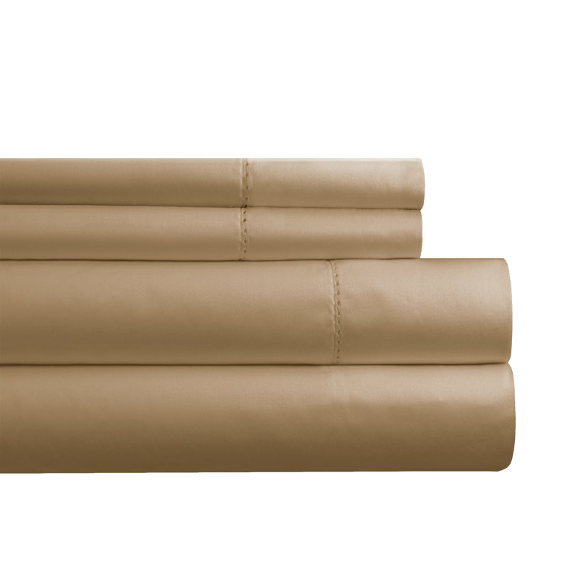 Celeste Home 610 Thread Count Long Staple Cotton Pillow Cases, King, Cream