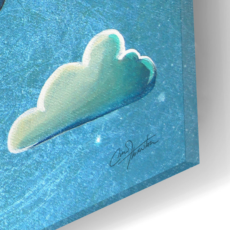 «Astronautical Navigation» par Cindy Thornton, art mural en verre acrylique, H 12 po x l 16 po x P 0,13 po