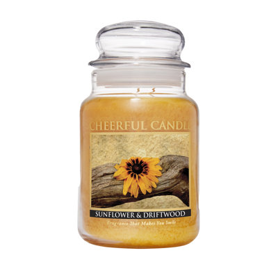 Sunflower And Driftwood Scented Jar Candle