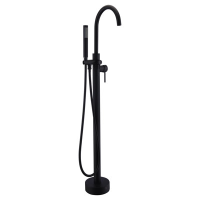 2 Handle Floor Clawfoot Tub Faucet with Diverter
