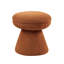 Tabouret Xyna en forme de champignon, base piédestal, tissu brun selle-130623925