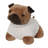 Decorative Pug Door Stopper, 2.3 lb Weighted, Brown/Ecru