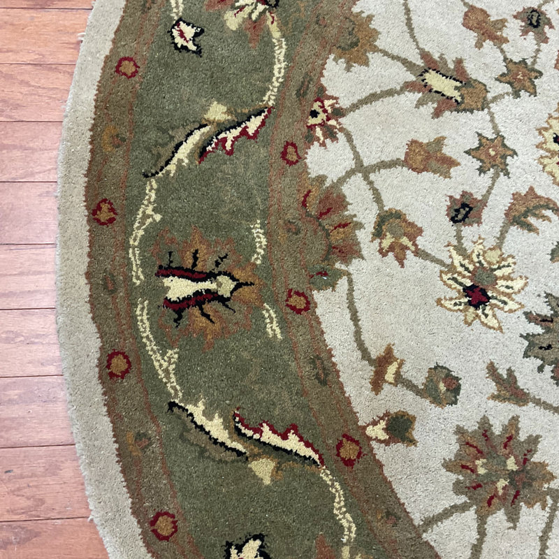 Wool Oriental Indoor Rug, Round 6'