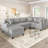 Modern U-shaped Sectional Sofa-397104663