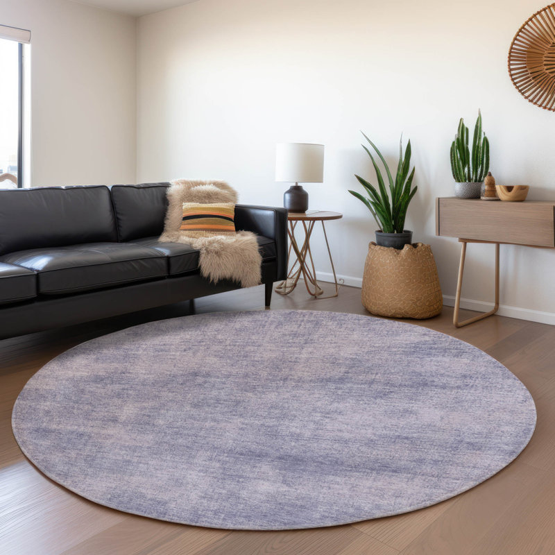Premium Machine Washable Jahnke AMF1018 Abstract Rug, Round 8'