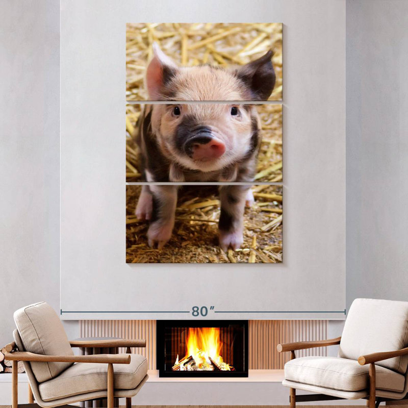 Abner Farm Piglet, 74" H x 48" W