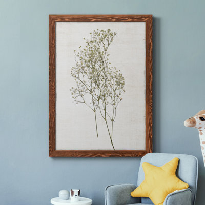 «Farmhouse Pressed Flower I», peinture sur toile encadrée