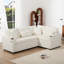 3 Seater Chenille Chaise End Sofa-1146995486
