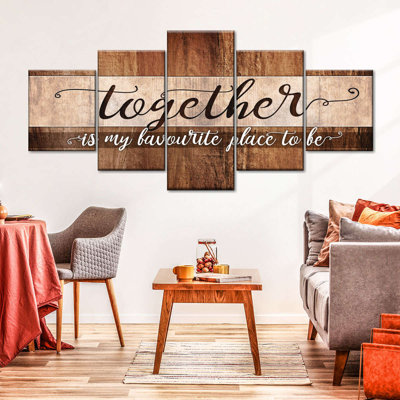 Ensemble de citation «Together Is My Favorite Place» 5 pièces