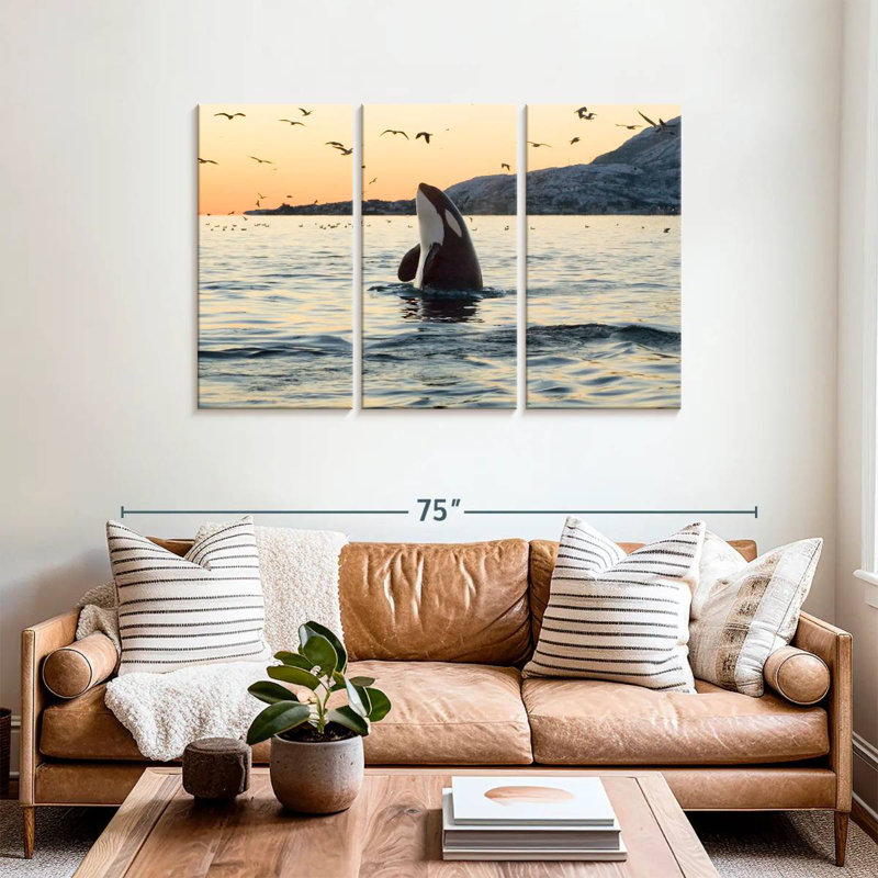 Spyhopping Orca Whale, 36" H x 57" W