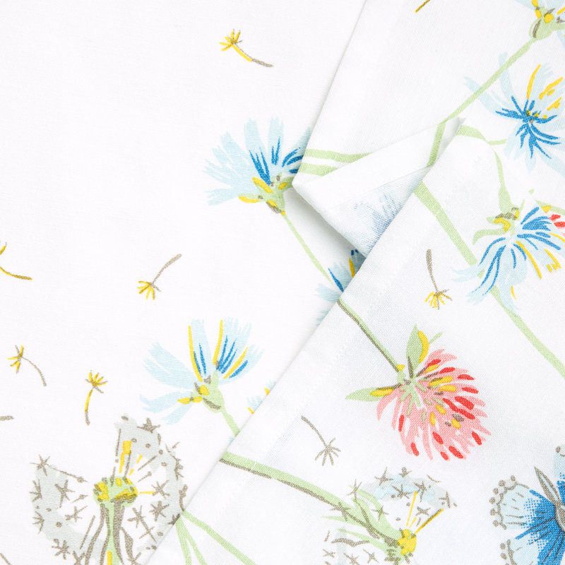 FIESTA Breezy Floral Napkin Set, White/Blue/Pink, 19" 4-Pack