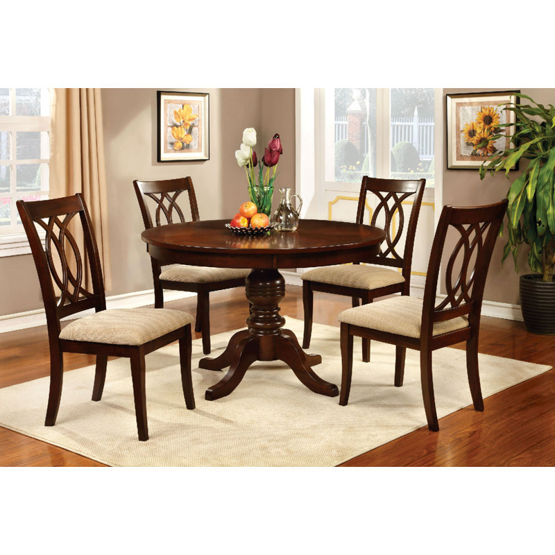 Lefkowski 4 - Person Pedestal Dining Set