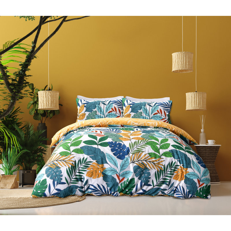 Profile Polyester Floral Duvet Cover Set with Pillowcases, Single Duvet Cover + 1 Standard Pillowcase