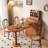 French Retro and Simple Brown Dining Table