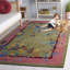 Tapis vert / rose en laine / coton touffeté à la main Anticur-1337926410