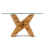 Cambridgeshire Round Coffee Tables with Tempered Glass Top Center Table