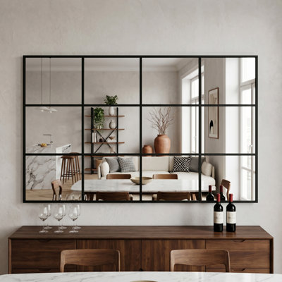 Window Pane Decorative Wall Mirror Full Length