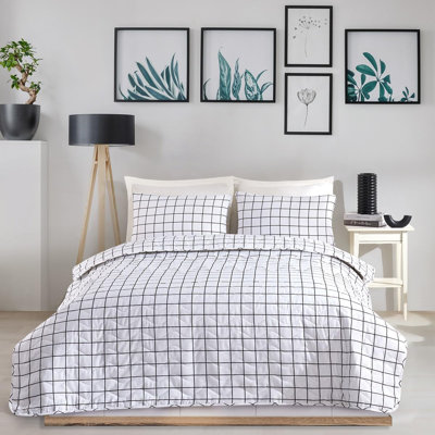 Ensemble de courtepointe avec taies d'oreiller, léger, toutes saisons, imprimé numériquement, 65% coton - doux, durable, lavable à la machine