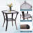 3 Pcs Patio Furniture Set Rocking Chairs Set Of 2 With Glass Top Side Table